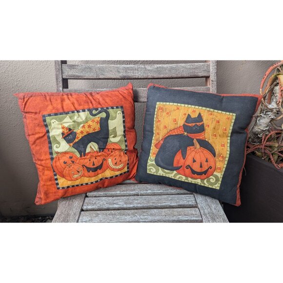 💜Handmade Halloween Cat Pillows (Set of 2) - Picture 6 of 9